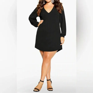 CITY CHIC | NWT Quiero Long Sleeve Shift Dress Size 16
